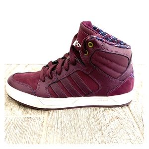 Purple Adidas sneakers